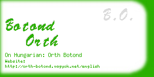 botond orth business card